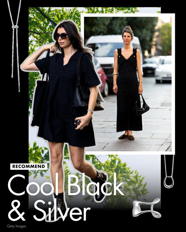 ELLE SHOP】初夏の正解は黒×シルバー。マイナス3℃の着こなし術｜エル