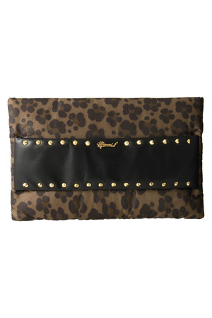  SALE 【50%OFF】 [MUVEIL ミュベール] 【MUVEIL BAG】キルティングクラッチ ブラウンレオパード 