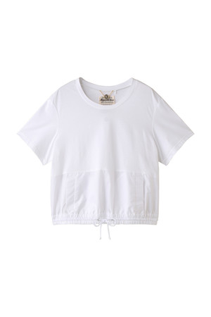  SALE 【50%OFF】 MUVEIL ミュベール タフタドッキングTシャツ ホワイト 