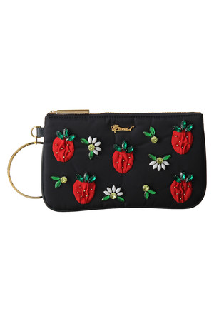  SALE 【20%OFF】 MUVEIL ミュベール いちごクラッチ ネイビー 