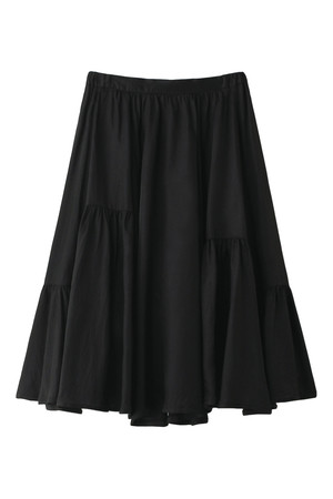  SALE 【20%OFF】 MUVEIL ミュベール キュプラギャザースカート ブラック 