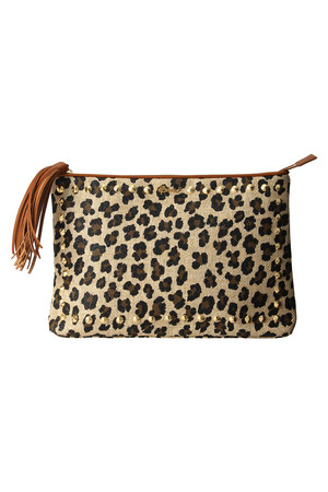  MUVEIL ミュベール 【MUVEIL BAG】パナマレオパードクラッチ レオパード 