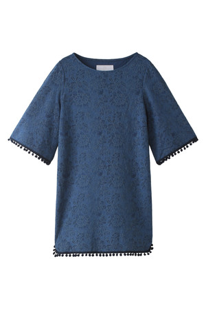  SALE 【50%OFF】 Kaon カオン ポンポン付きワンピース ブルー 