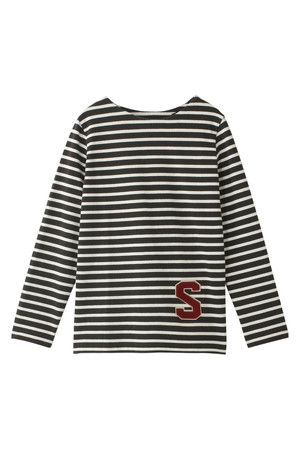  SALE 【50%OFF】 Shinzone シンゾーン 【MIRROR of Shinzone】Sワッペンボーダーブルオーバー ブラック 