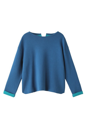  SALE 【50%OFF】 beautiful people ビューティフルピープル リバーシブルニットプルオーバー ロイヤルブルー 