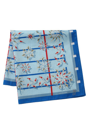  beautiful people ビューティフルピープル シンクロナイズドスイミングプリントバンダナ ブルー 