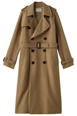  beautiful people ビューティフルピープル 【予約販売】キャメルフランネルスーパーロングトレンチコート キャメル 