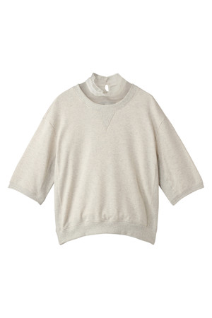  SALE 【50%OFF】 Laula ラウラ チュール襟スウェットトップス オートミール 