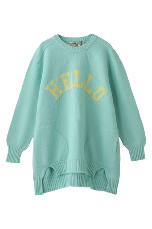  SALE 【50%OFF】 iliann loeb イリアンローヴ 【ELLE SHOP 5周年限定】HELLOニットプルオーバー シャーベットグリーン 