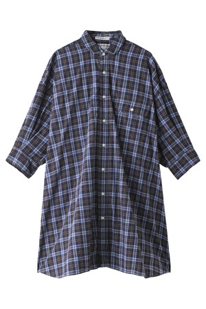  iliann loeb イリアンローヴ 【INDIVIDUALIZED SHIRTS for iliann loeb】シャツワンピース ネイビー 