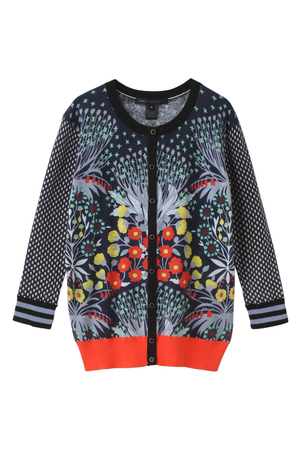  [MARC BY MARC JACOBS マーク BY マークジェイコブス] MADELINES GARDEN PRINTED カーディガン ネイビー 