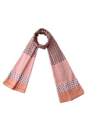  SALE 【27%OFF】 [MARC BY MARC JACOBS マーク BY マークジェイコブス] BLOCK PRINT SCARF ピンクマルチ 