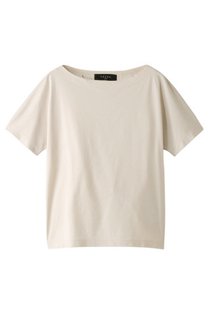  SACRA サクラ バックレースTシャツ ライトベージュ 