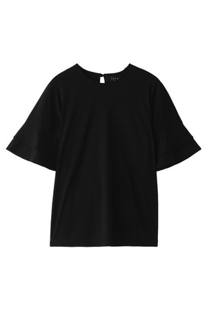  SACRA サクラ ラッフルTシャツ ブラック 