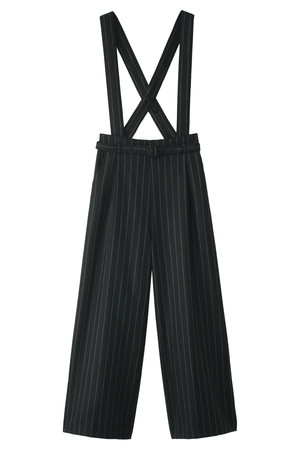  SALE 【50%OFF】 [AULA AILA アウラ アイラ] STRIPE SUSPENDER パンツ ブラック 