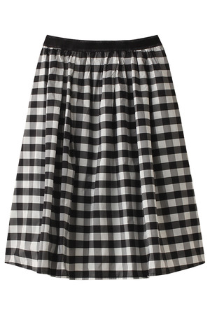  SALE 【40%OFF】 AULA AILA アウラ アイラ GINGHAM MEMORY スカート ブラック 