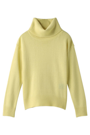  AULA AILA アウラ アイラ MIDDLE PLAIN TURTLE KNIT プルオーバー ライトイエロー 