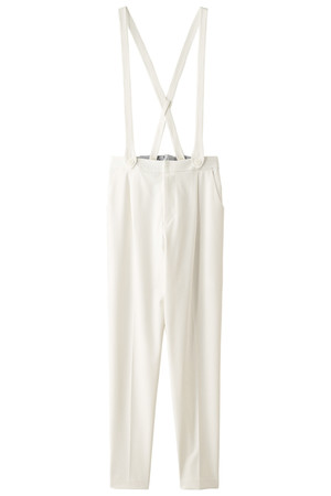  SALE 【50%OFF】 AULA AILA アウラ アイラ SUSPENDER PANTS ホワイト 