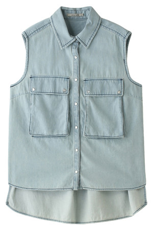  SALE 【50%OFF】 AULA AILA アウラ アイラ DUNGAREE TOP ライトグレー 