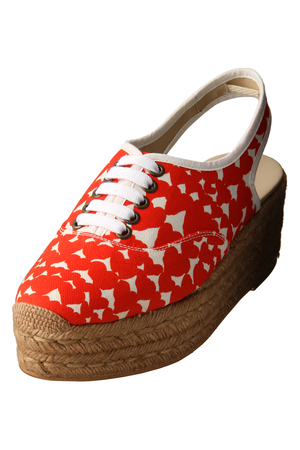  SALE 【70%OFF】 STELLA McCARTNEY ステラ マッカートニー ハート柄エスパドリーユ レッド 
