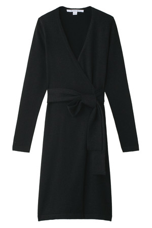  SALE 【30%OFF】 [DIANE von FURSTENBERG ダイアン フォン ファステンバーグ] ラメ入りカシュクールワンピース ブラック 