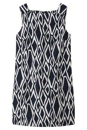  SALE 【50%OFF】 DIANE von FURSTENBERG ダイアン フォン ファステンバーグ コットンシフトワンピース ネイビー 