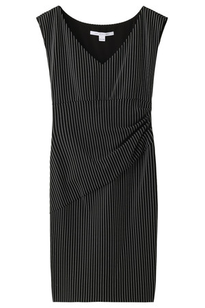  DIANE von FURSTENBERG ダイアン フォン ファステンバーグ ストライプストレッチワンピース ブラック 