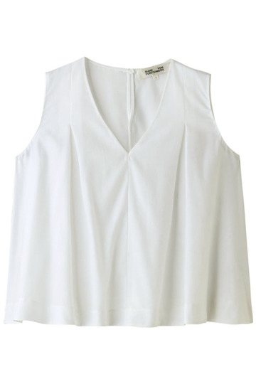 SALE 【30%OFF】 DIANE von FURSTENBERG ダイアン フォン ファステンバーグ 【DVF STUDIO】Vネックノースリーブブラウス ホワイト