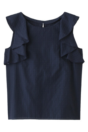 JILLSTUART ジル スチュアート フリルブラウス ネイビー