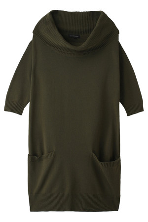  SALE 【50%OFF】 JILLSTUART ジル スチュアート タートルネックニットワンピース カーキ 