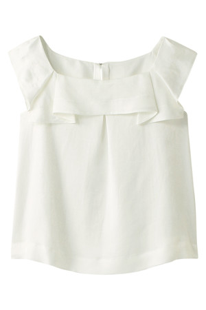  JILLSTUART ジル スチュアート シルソフトノースリーブブラウス ホワイト 