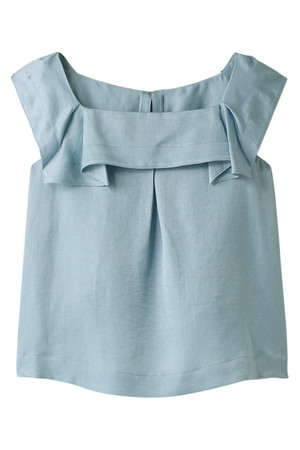  JILLSTUART ジル スチュアート シルソフトノースリーブブラウス ブルー 