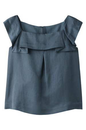  JILLSTUART ジル スチュアート シルソフトノースリーブブラウス ネイビー 