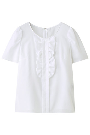  JILLSTUART ジル スチュアート センターフリルブラウス ホワイト 