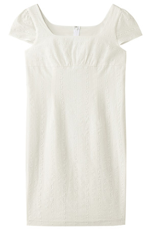  JILLSTUART ジル スチュアート アイレット刺繍ワンピース ホワイト 