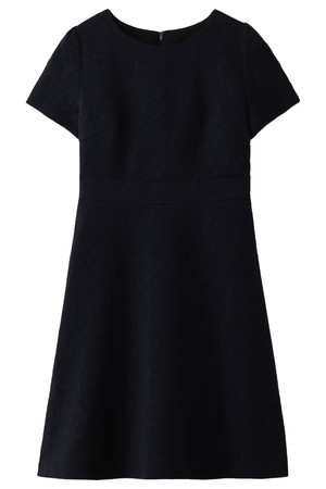  JILLSTUART ジル スチュアート ジャガードフラワーワンピース ネイビー 