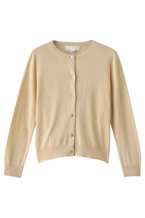  JILLSTUART ジル スチュアート コットンカーディガン ベージュ 