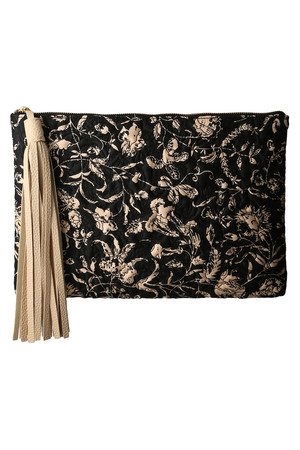  JILLSTUART ジル スチュアート プリントクラッチ ブラック 