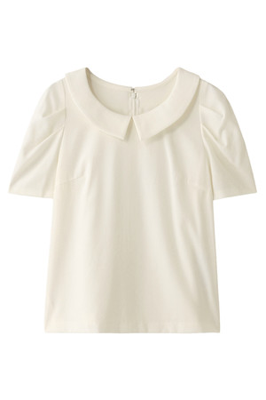  JILLSTUART ジル スチュアート 襟付きコットンブラウス ホワイト 