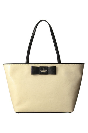  kate spade NEW YORK ケイト・スペード ニューヨーク JULIA STREET FABRIC small harmony トートバッグ クリームxブラック 
