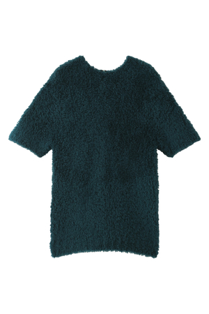  SALE 【50%OFF】 Scye サイ ウールモールバックジップ半袖セーター グリーン 
