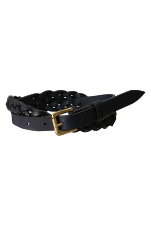  Scye サイ Cow Shoulder Mesh Belt ネイビー 