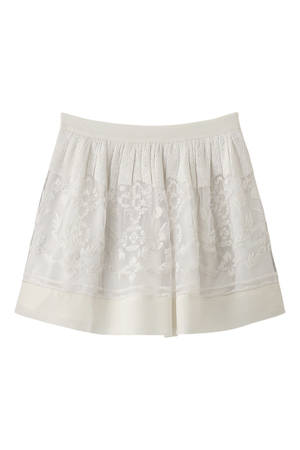  SALE 【60%OFF】 vanessabruno ヴァネッサブリューノ トルソー刺繍スカート ホワイト 