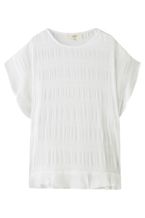  SALE 【40%OFF】 vanessabruno ヴァネッサブリューノ スモックジョーゼットブラウス ホワイト 