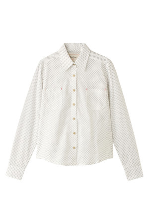  SALE 【60%OFF】 [Kai Lani カイラニ] Pattern shirt ドットホワイト 