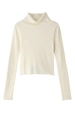  SALE 【60%OFF】 [Kai Lani カイラニ] Turtle short rib knit オフホワイト 