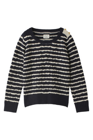  SALE 【60%OFF】 [Kai Lani カイラニ] Border Cable Knit ネイビー×ホワイト 