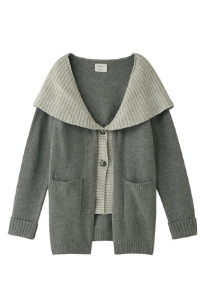  SALE 【30%OFF】 Kai Lani カイラニ Hoodie knit coat グレー 