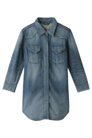  Kai Lani カイラニ 【YANUK】LONG WESTERN SHIRT ブルー 