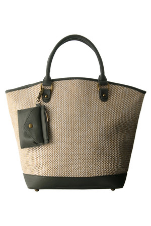  SALE 【50%OFF】 Kai Lani カイラニ 【Fearless】 Jute leather bag ライトベージュxカーキ 